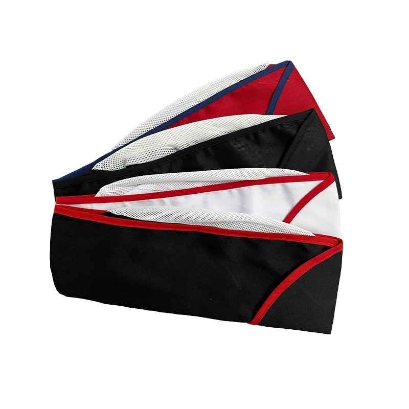 Catering Chef Boater hat Restaurant Kitchen Cook Caps for Japanese Korean Cuisine Hats Cafeteria work Net Flat Cap for Waiter