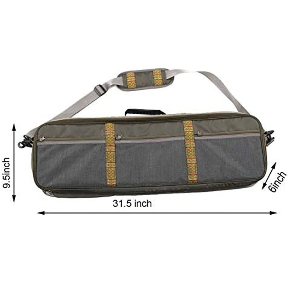 Multi-function Fishing Rod&gear Case All In One Easy Carry Super Light Weight Compartment Adjustable 10F-008 (B07)