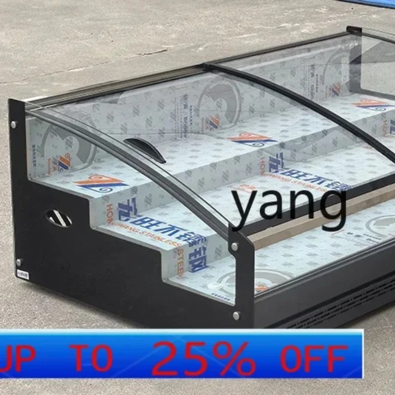 

lhh Desktop Refrigerator Two-Step Tricycle Stall Mobile Display Cabinet Commercial Refrigerated Night Market Fryer
