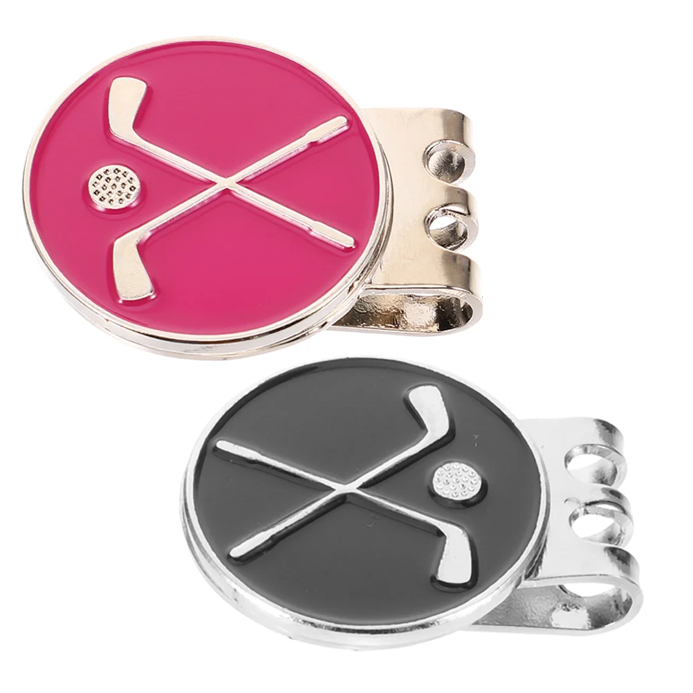 

2 Pcs Decorative Golf Balls Hat Clip Small Tool Marker Accessories Baseball Cap