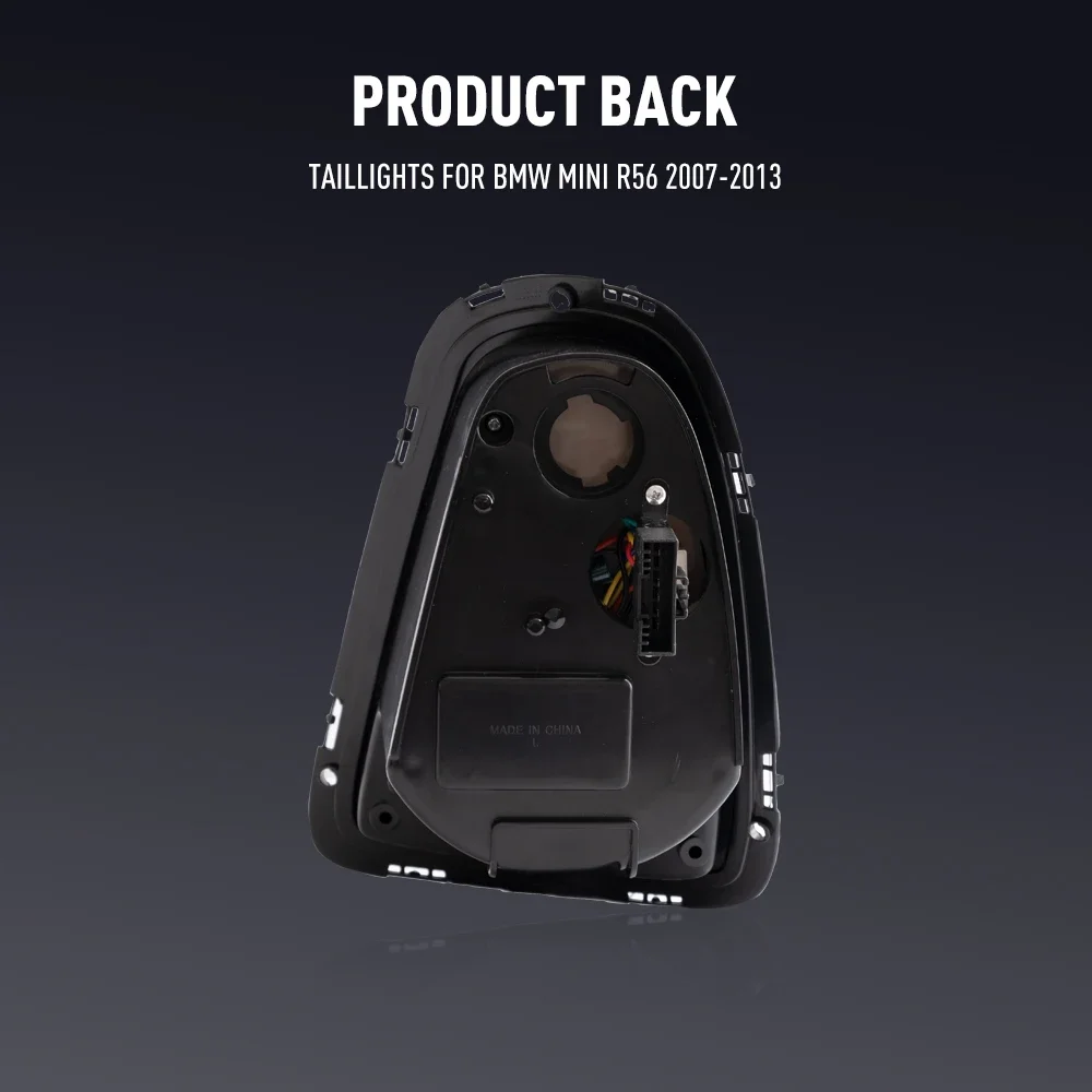 BMW MINI R56 2007-2013用LEDテールライトペア、DRL、リバース、ブレーキ、ターンシグナル、プラグアンドプレイ、車リアテールライトアセンブリ