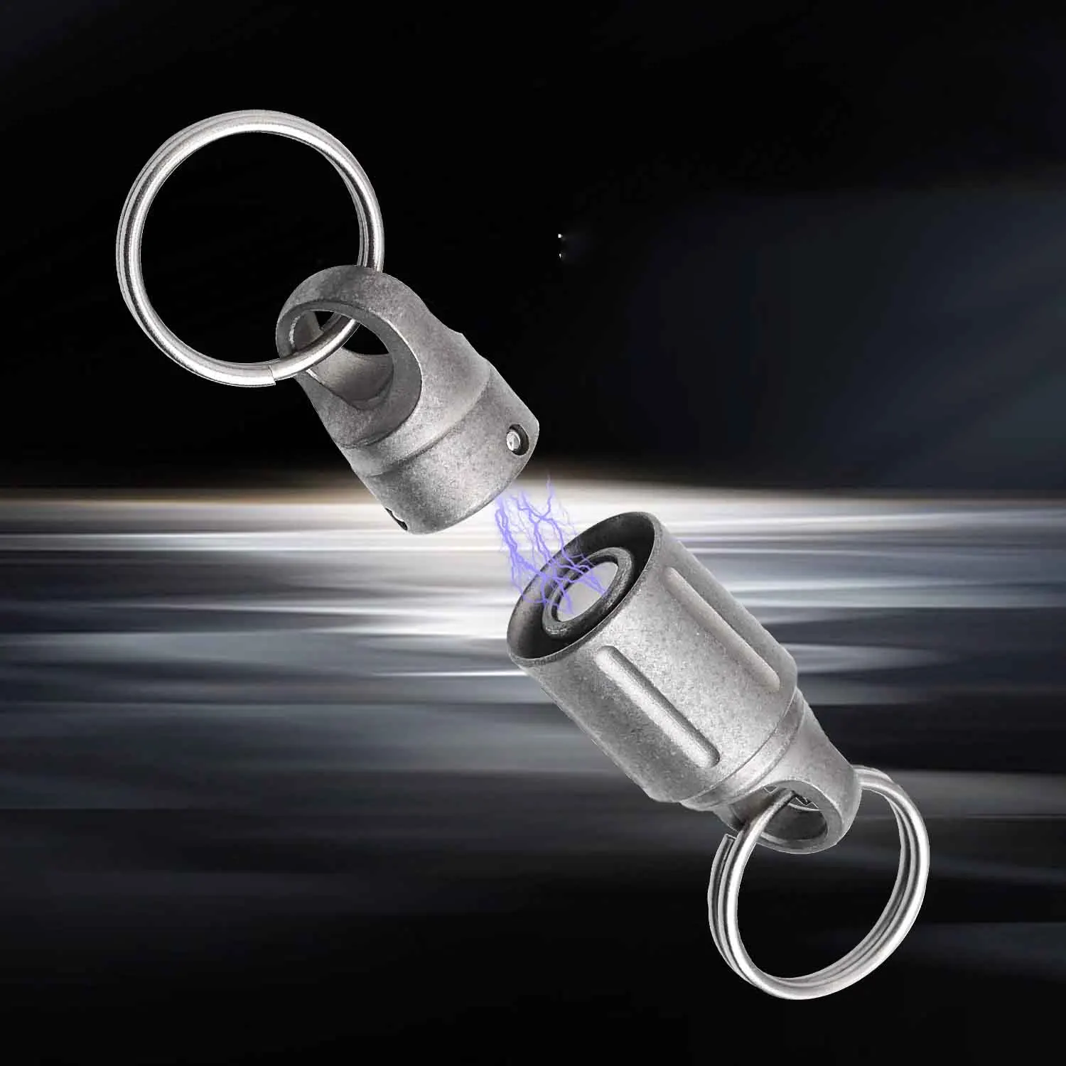 Titanium Alloy Magnet Quick Release Buckle Car Key Chain Ultra-light EDC Universal Connecting Buckle 360° Rotatable Keyring FB61