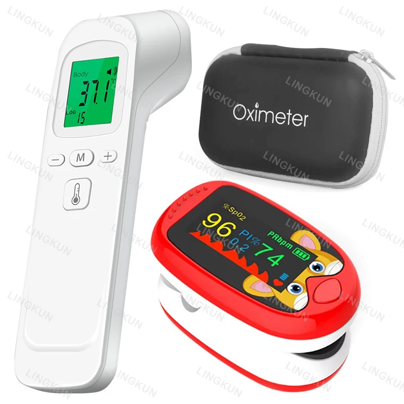 Non-contact Laser Body Temperature Ear Thermometer Oximeter Infrared Fever Thermometer Medical Household Digital Infant Adult