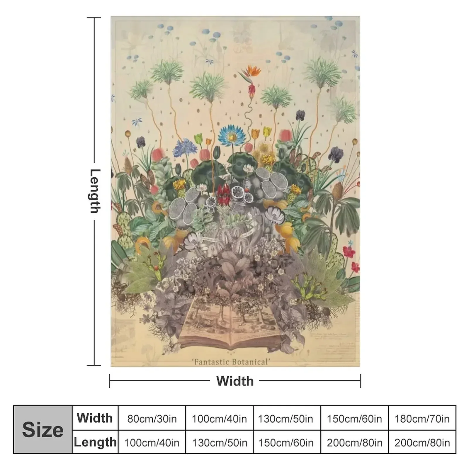 FANTASTIC BOTANICAL Throw Blanket Comforter Soft Fashion Sofas Travel Blankets