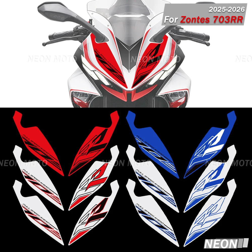 

2025 2026 Motorcycle Stickers For Zontes 703RR 703 RR Tank Pad Front Face Fender Headstock Protection Protector Decals