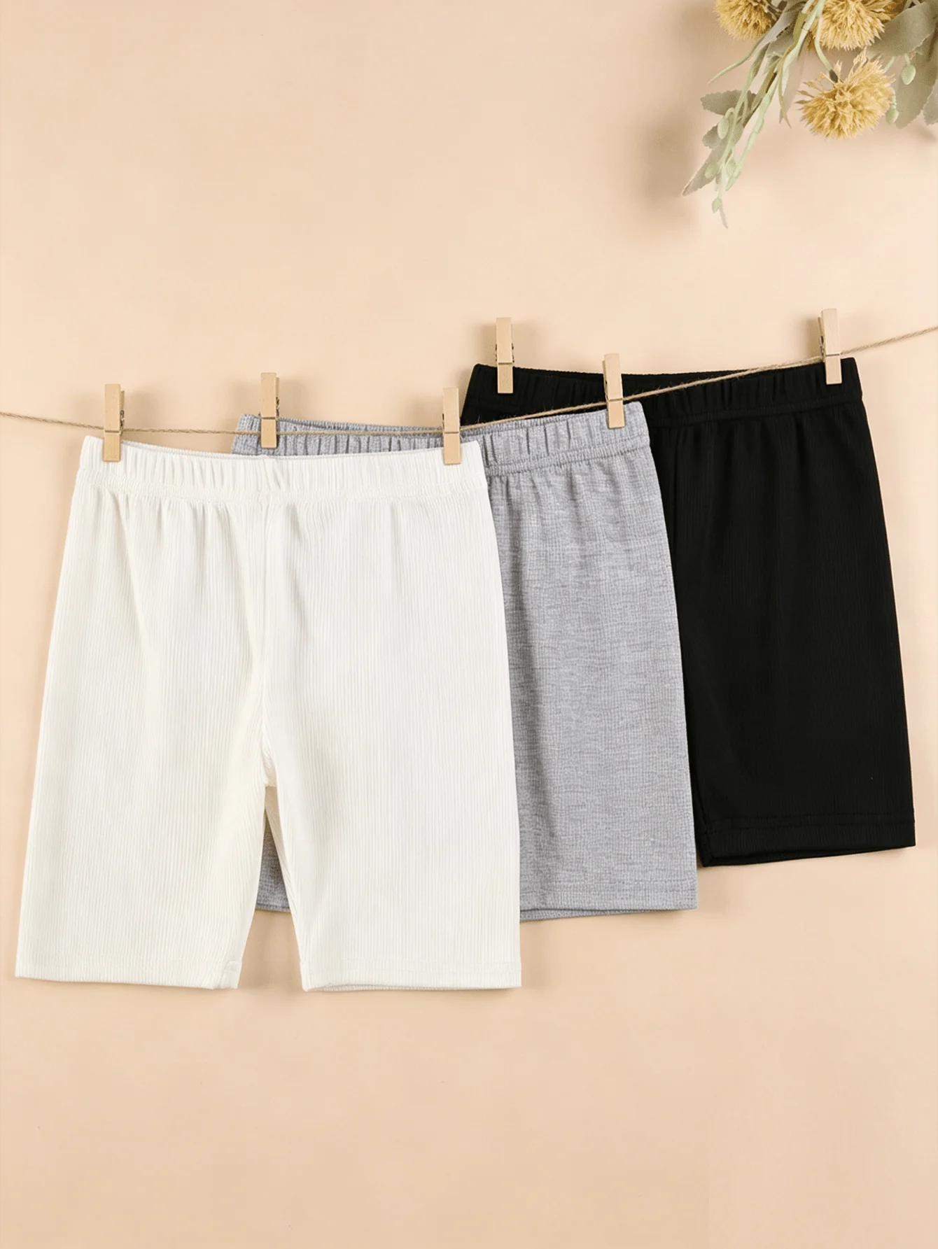 conjunto-de-3-pecas-de-shorts-ribbed-para-meninas-de-2-a-11-anos-confortaveis-respiraveis-e-elasticos-anti-exposicao-para-usar-sob-saias-em-brincadeiras-escola-e-uso-diario