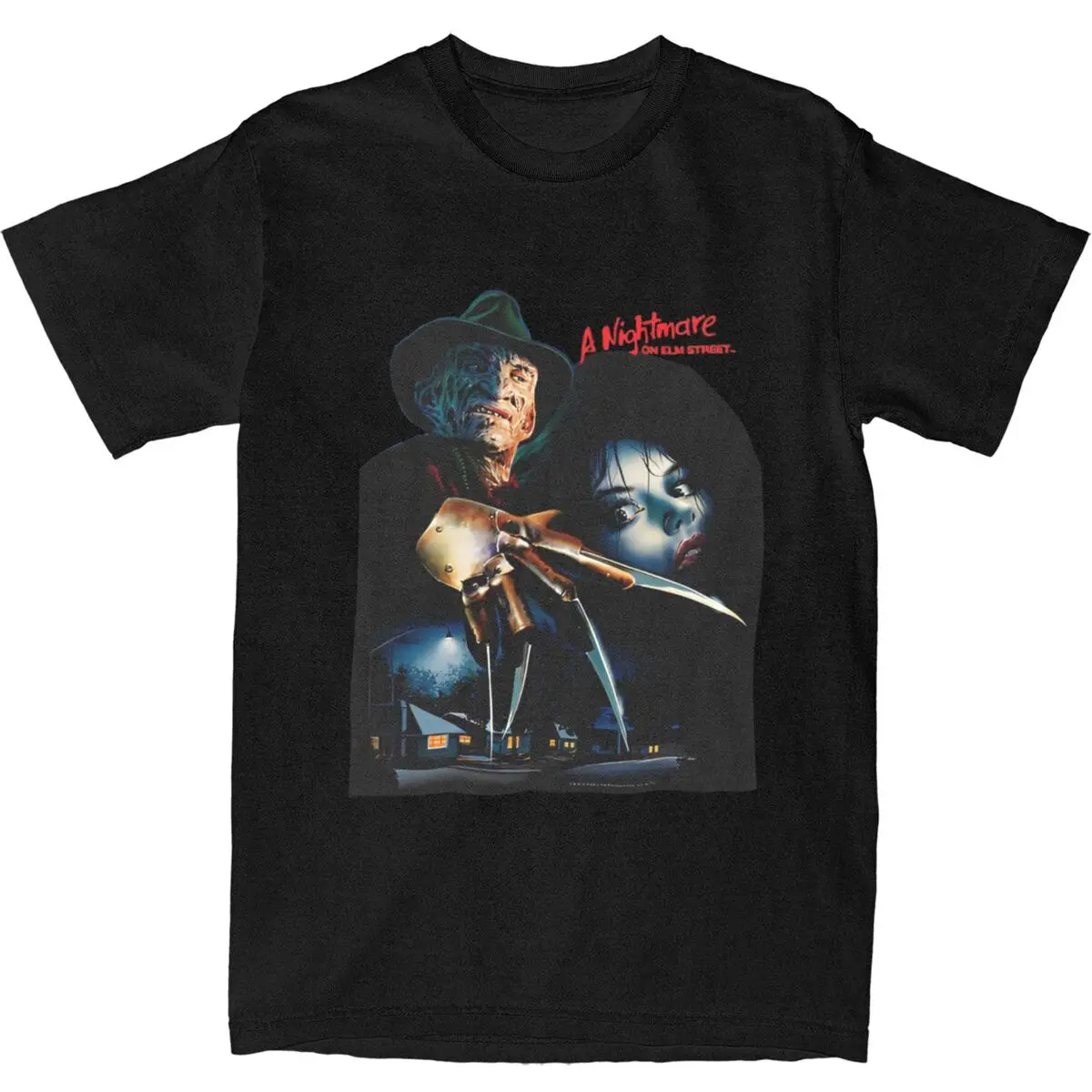 

Футболка для пар Elm Street Nightmare Футболки Hipster F-Freddy K-Kruger Летние футболки Y2K Забавные повседневные хлопковые топы размера плюс 6XL