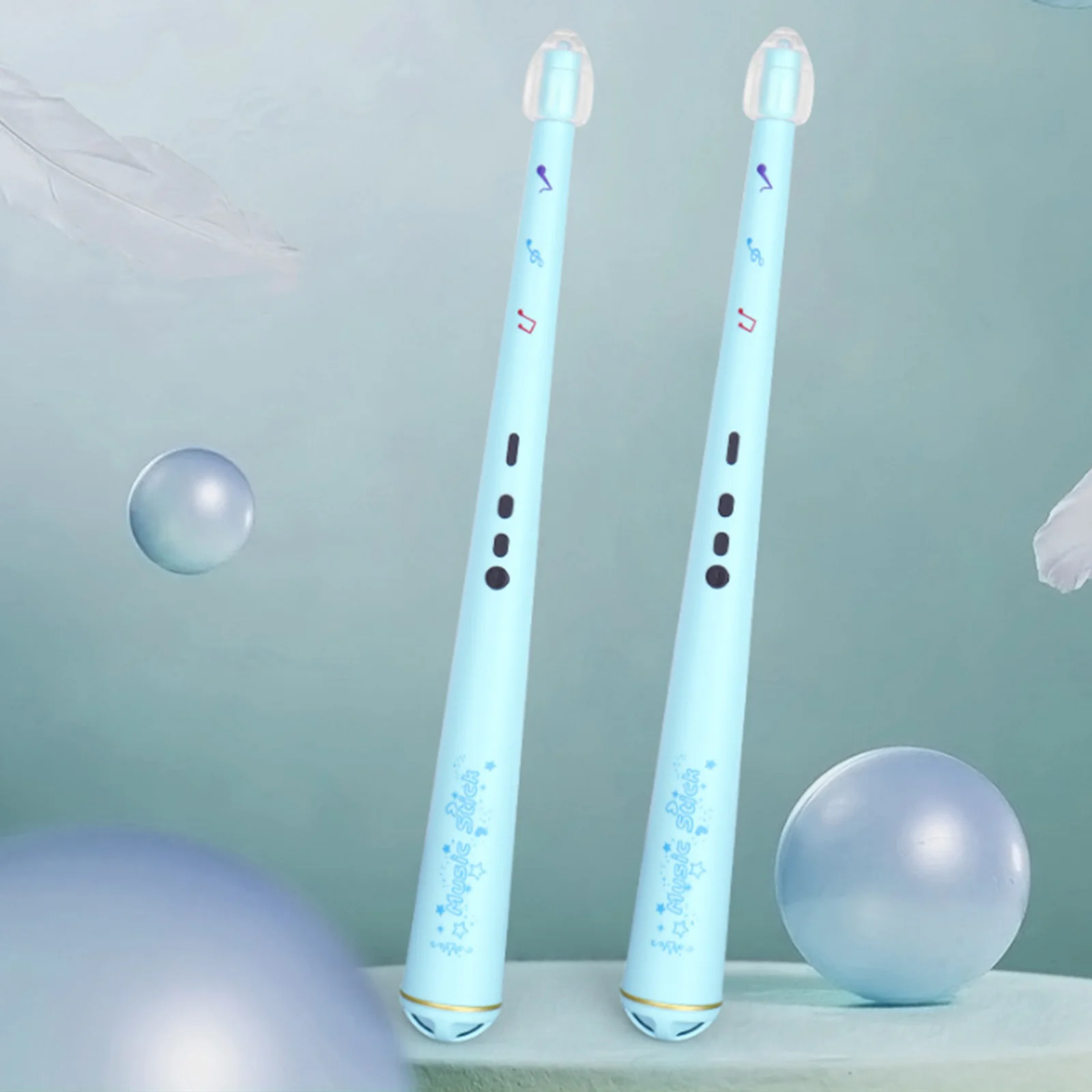 

1 Pair Glowing Electronic Drumsticks Light-Up Rhythm Music Sticks For Kids Induction Sound Design Plastic Luminous Stick