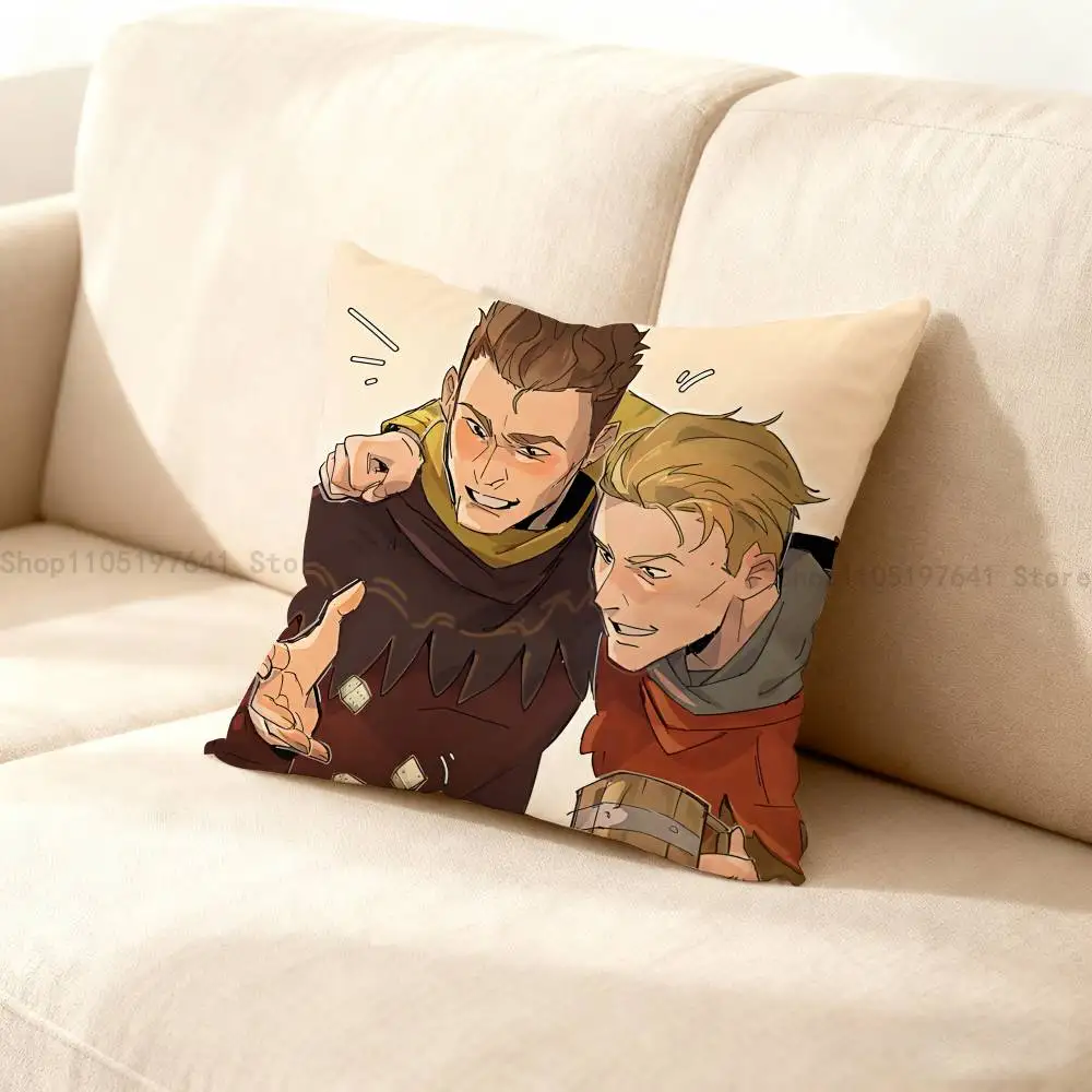 Henry Of Skalitz And Hans Capon Anime Celebrity Merchandise All-Match Printed Pillow Case Sofa Office Room Decoration Protector