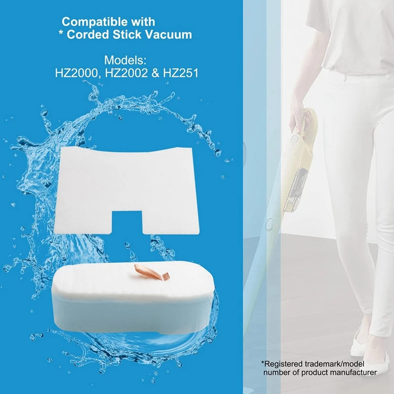 버텍스 초경량 듀오클린 파워핀 유선 진공 스틱 교체 필터, 샤크 HZ2000 HZ2002 와 호환