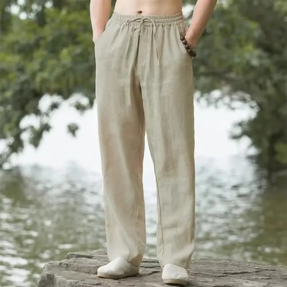 

Summer New Casual Pants Chinese Pants Men's Straight Pants Retro Style Long Pants