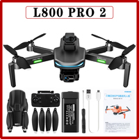 L800 PRO 2 FPV Drone 4K Dual Camera Optical Flow GPS 5G WiFi 3-Axis Brushless Power Obstacle Avoidance Quadcopter Drones Toys