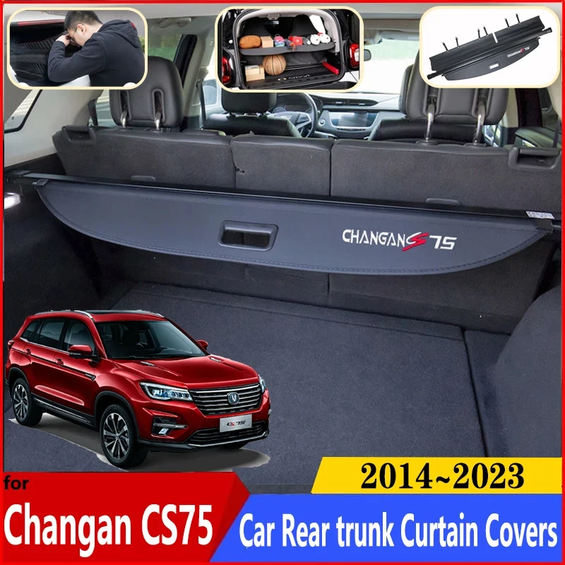 

Car Trunk Curtain For Changan CS75 2014~2023 2020 2021 Car Luxury Rear Trunk Luggage Curtain Rear Trunk Cargo Covers Accessories