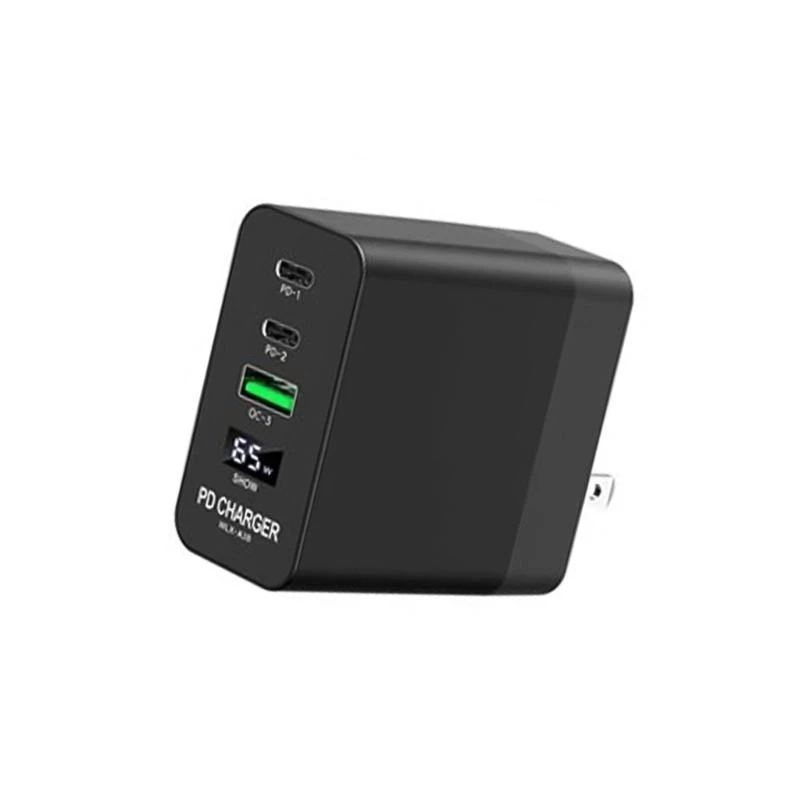 65W PD 3 Port USB Chargers Fast Charging QC3.0 USB C TypeC Chargers