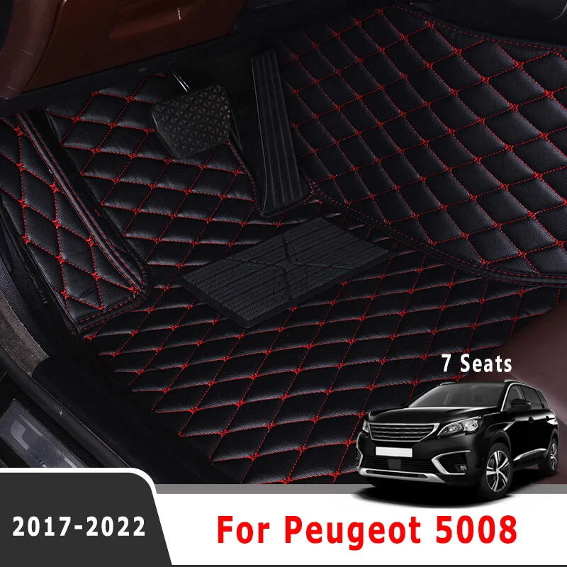 

Car Floor Mat For Peugeot 5008 2023 2022 2021 2020 2019 2018 2017 (7 Seats) Carpet Custom Interior Accessories Automobiles Cover