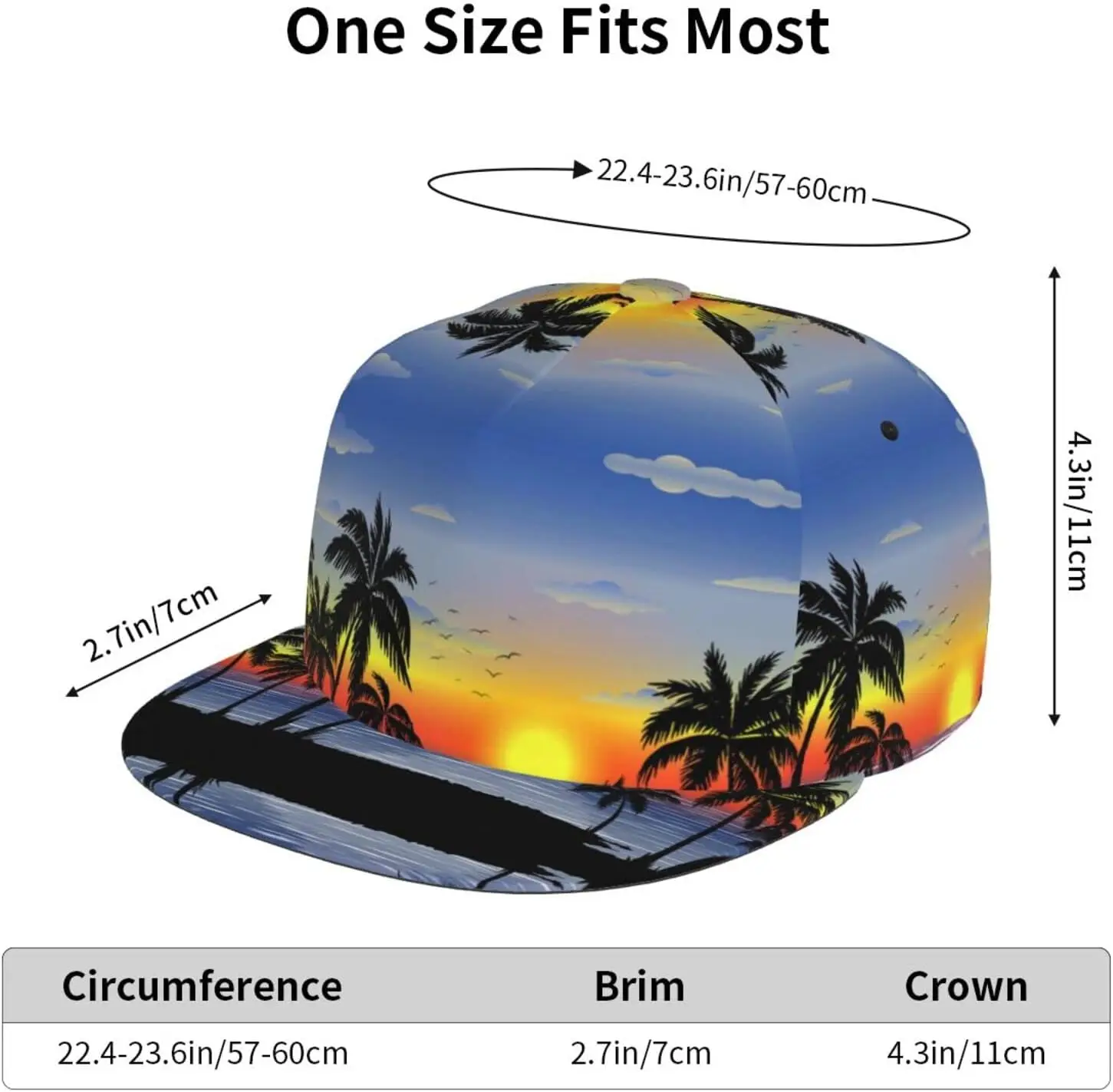 Tropical Palm Tree Baseball Cap Trucker Hats Outdoor Hawaiian Snapback Hat Men Women Adjustable Baseball Caps