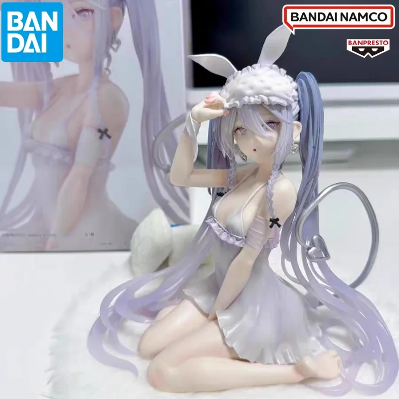 

Bandai Anime Eve Sleepy Bunny Girl ПВХ фигурка-ручное украшение для рабочего стола Коллекционная модель игрушки для подарков на день рождения