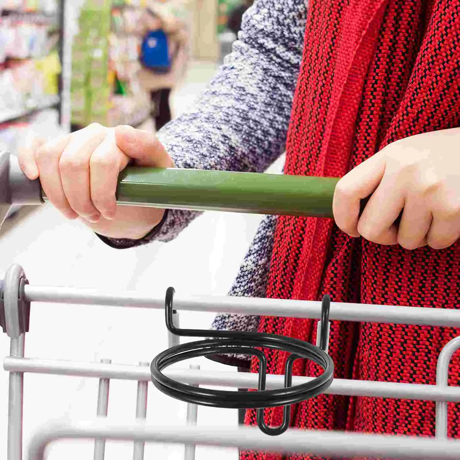 Carrello della spesa Portabicchieri Carrello per bevande della spesa per appendere tazze di bottiglie Organizzatore di caffè per bambini