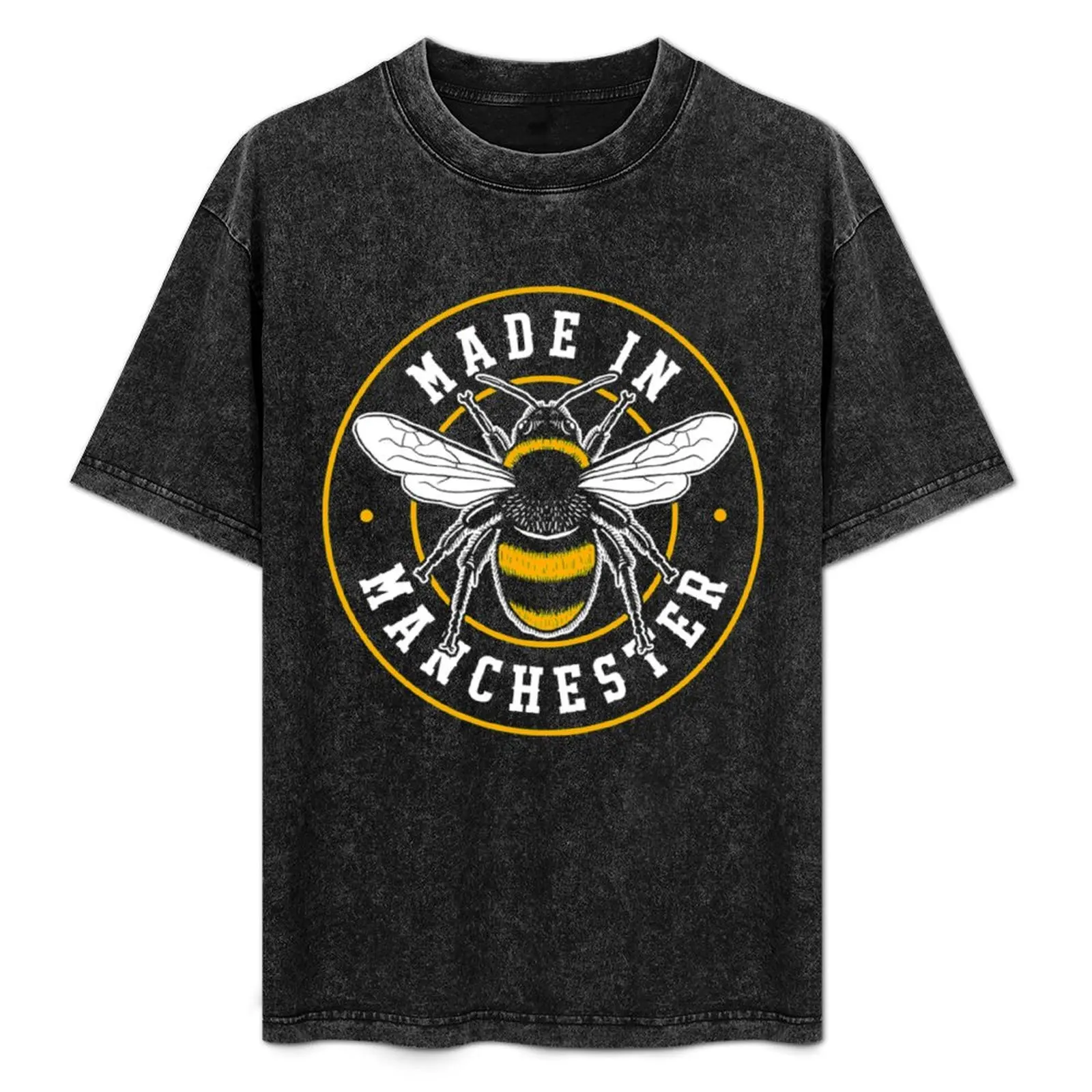 

Made In Manchester Worker Bee Pocket Badge T-Shirt boys whites T-shirts man Men's t-shirt