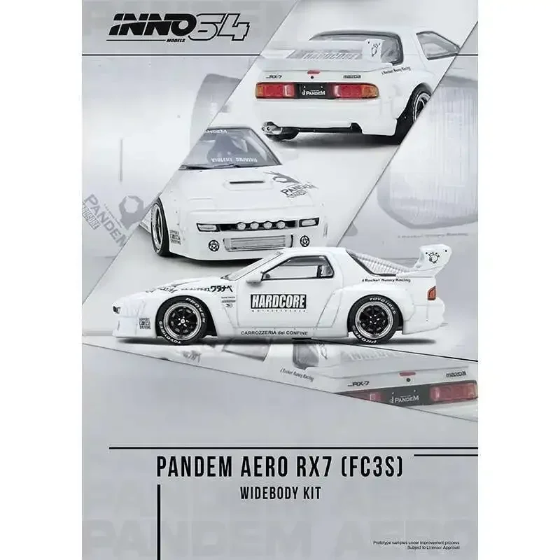 

PreSale INNO 1:64 MAZDA RX7 FC3S PANDEM AERO Widebody Kit Diecast Diorama Car Model Collection Miniature Toys