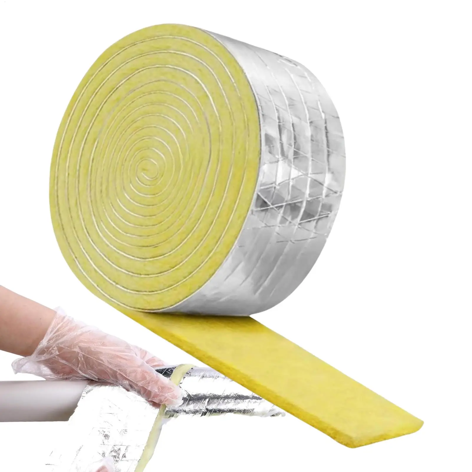 

Insulation Tape 32.8 Feet Self Adhesive Protection Insulation Roll for HVAC AC Air Industrial Piping Hot Water Distribution