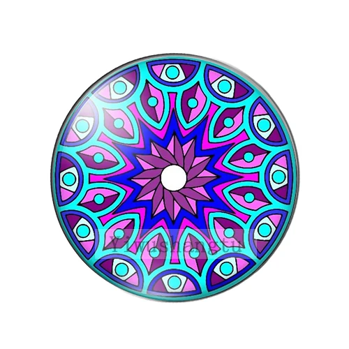 Colorful Datura symmetry Art Paintings 8mm/12mm/20mm/25mm Round photo glass cabochon demo flat back Making findings