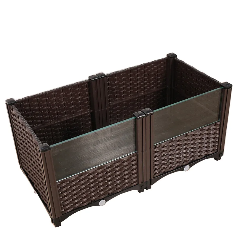 

Wholesale delivery Huangyuan half-water turtle breeding box ecological landscaping rainforest turtle tank water and land box