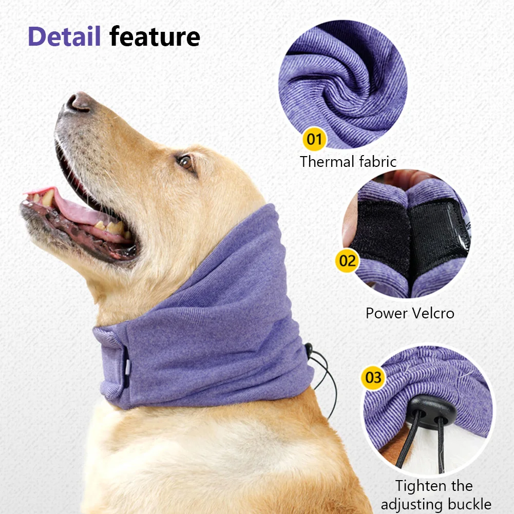 

Dog Cats Ear Muffs Adjustable Warmer Cover For Noise Protection Pets Anxiety Relief Calming Neck Ear Muffs For Noise Canceling