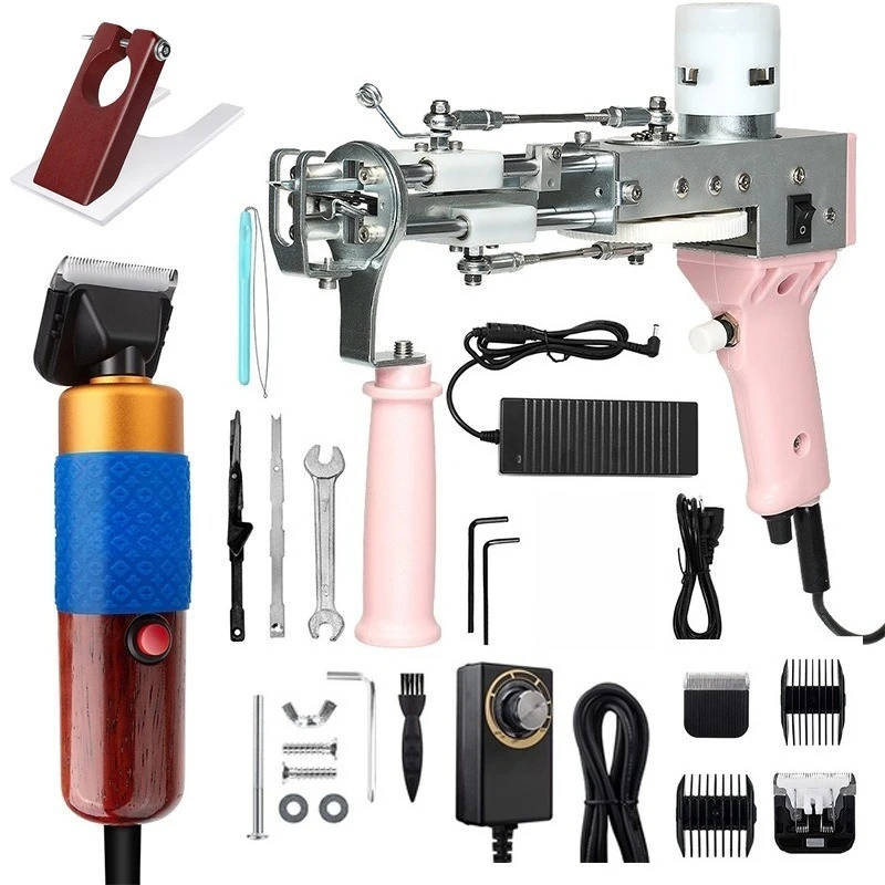 2 In 1 Tufting Gun Set Carpet Making Tool With Clipping Accessory For Handmade Rug Production