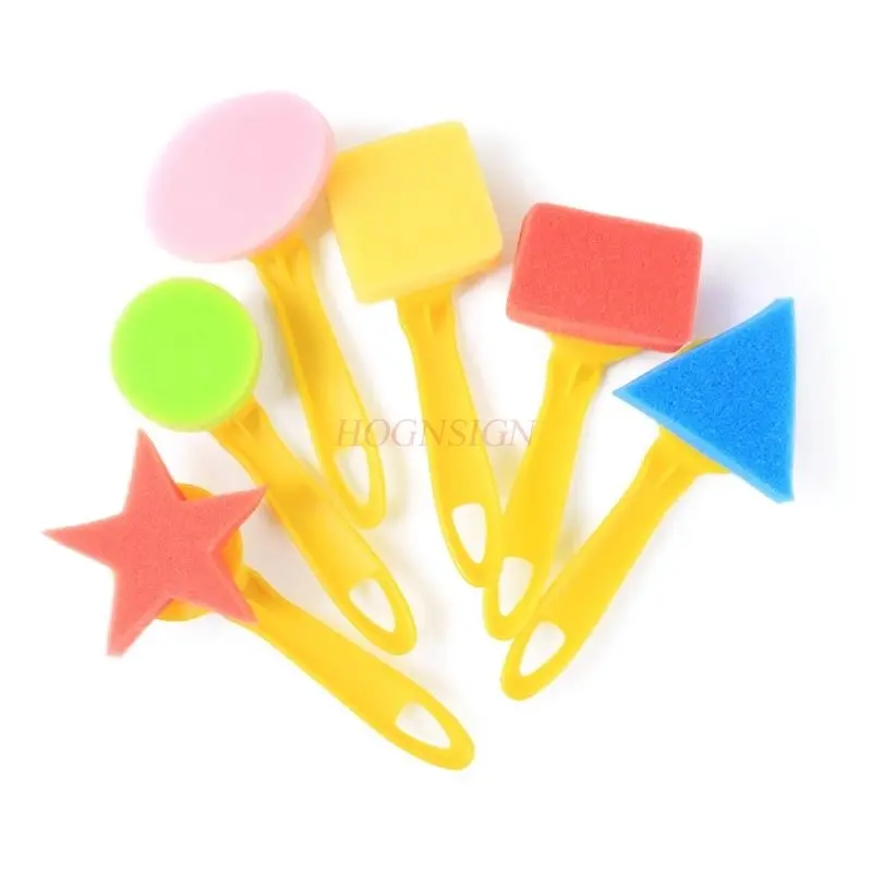

12PCS geometric shapes, sponge brushes, kindergarten early education art, paint ，Children's drawing, rubbing, graffiti tools,