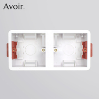 Avoir 172 Type Gypsum Board Mounting Box 35mm Depth Plastic White Drywall Boxes Hidden Dry Lining Plasterboard Socket Switch Box