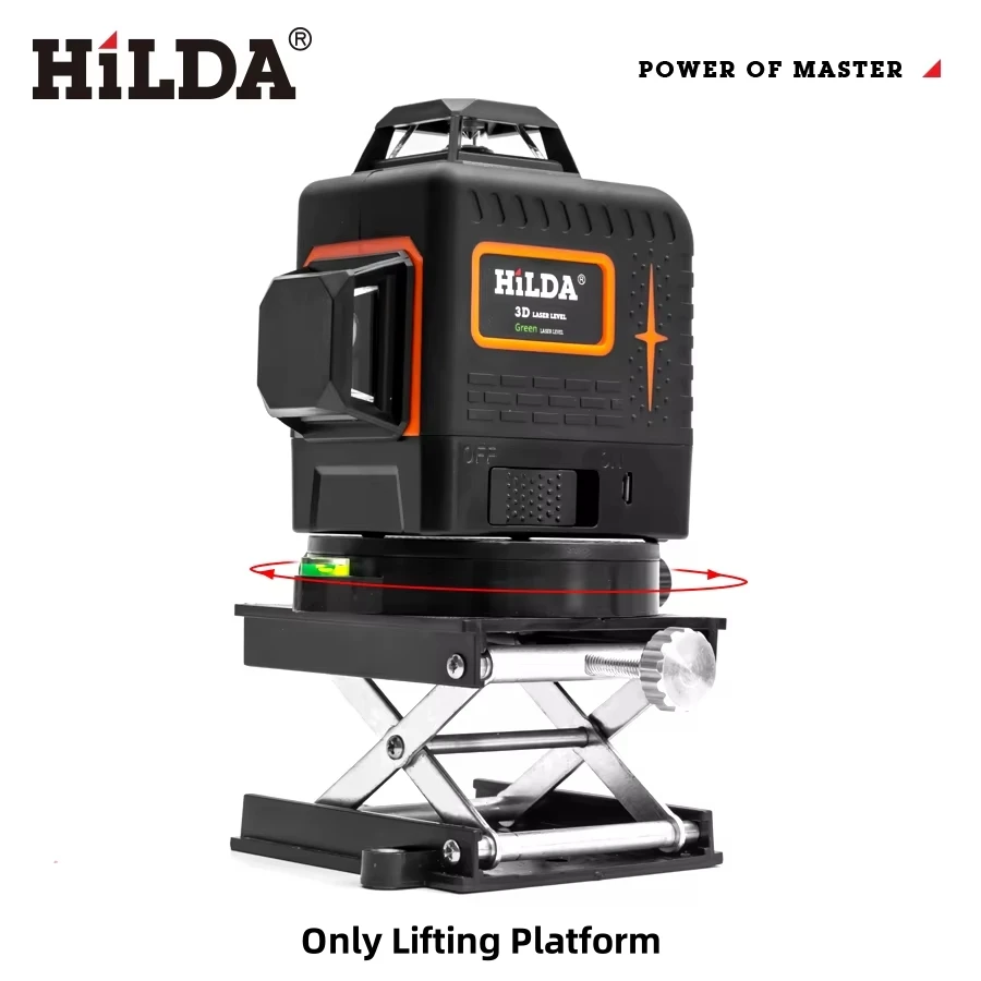 HILDA Laser Level Einstellbarer Hubständer 360-Grad-Drehung Router Lift Laser Level Hebeplattform Tisch Höhenverstellbar