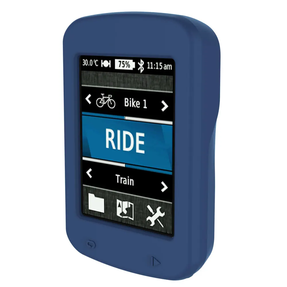 Funda protectora para Garmin Edge 820 GPS + película de vidrio templado, película protectora para pantalla de ordenador de bicicleta y cubierta suave de silicona