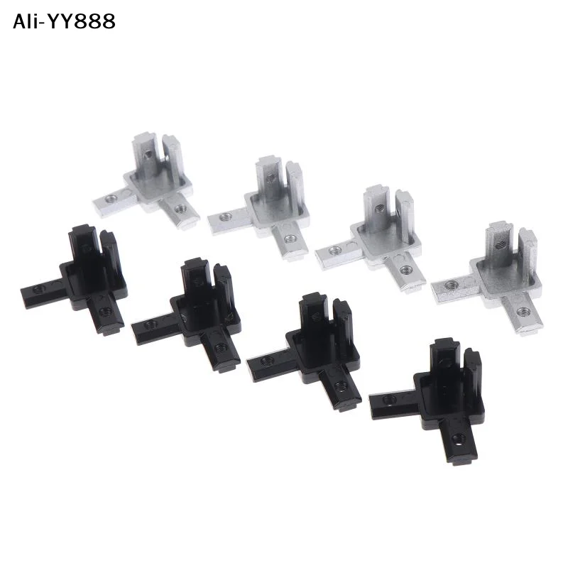 【Ay】4 Stück Aluminiumprofil 90-Grad-Eckverbinder T-Nut Innenverbindung mit Schrauben für 2020 Extrusionsrahmen