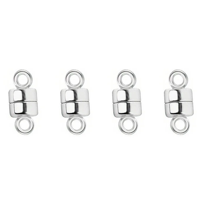 

New 100 Pcs/pack Color Preserving Cylindrical Magnetic Connection Buckle DIY Bracelet Necklace Magnet Accessories Wholesale