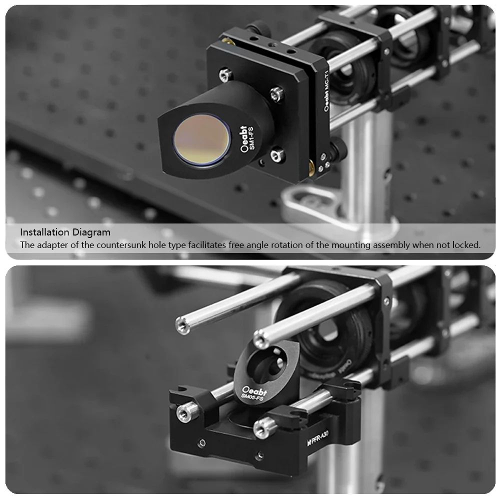 Imagem -06 - Série Sm1 Adaptador de Rosca Externa Parafuso de Conversão Elemento Óptico Adaptador de Rosca Conjunto Mecânico Óptico m4 m6 Sm1-m