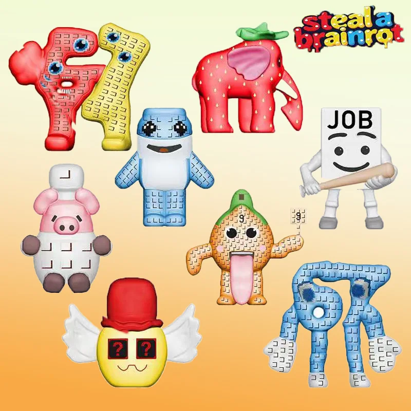 

8pcs/Set STEAL A BRAINROT Blue No. 67 Toy Cute House Dolls Game Surrounding Blue No. 67 Toys for Kids Christmas Gifts