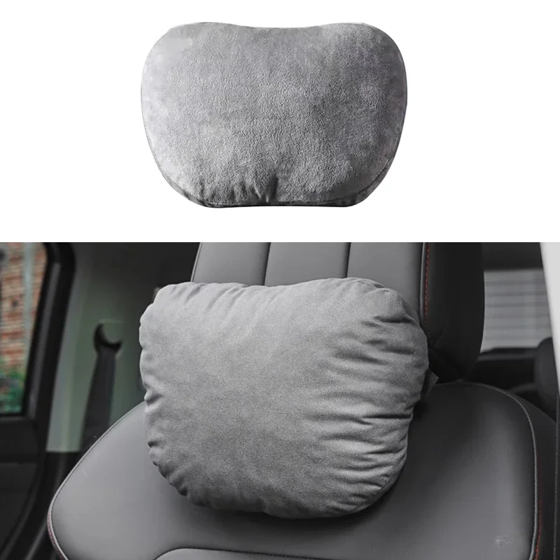 Car Suede Headrest Lumbar Rest Fit ForJETOUR Traveler T2 2023 Modified Light Luxury Suede Neck Pillow Car Interior Accessories