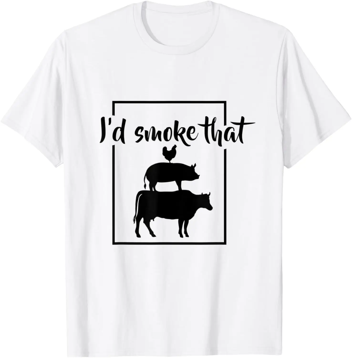 

Barbecue BBQ I'd Smoke That Meat Pitmaster T-Shirt