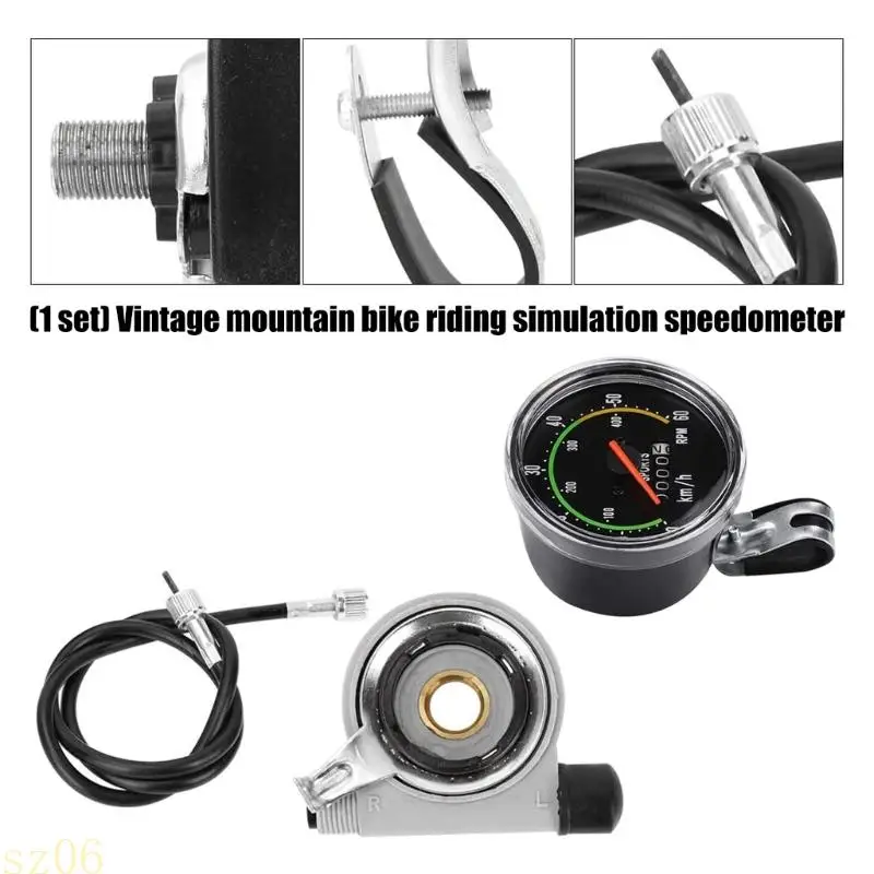 Q2Q4 Analog Mountain Bike Speedometer Offering Precise Speed Data and Aluminum Material Suitable for Cycling Enthusiasts