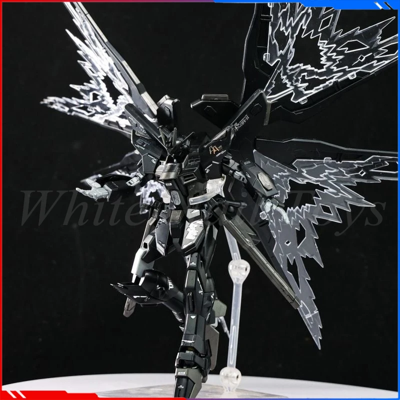 KO Gaoke HG 1/144 Scale Seed Freedom Anime Figure Strike Freedom Midnight Black Ver. Action Figure Light Wing Assembly Toys Gift