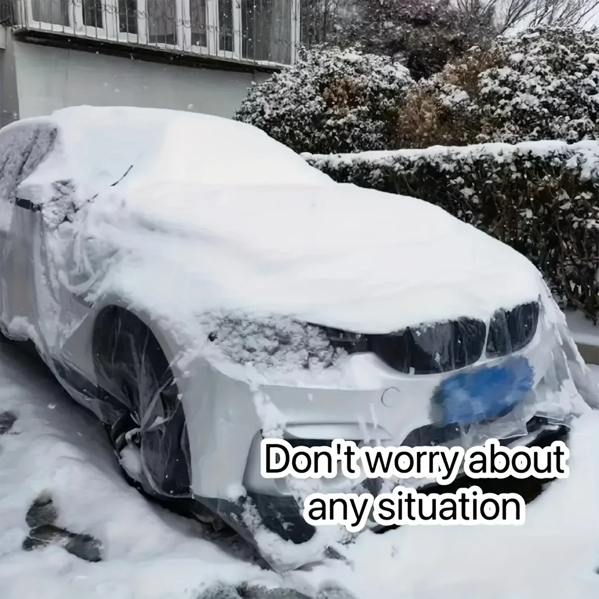 Exterior Waterproof Car Cover Disposable Plastic Car Coat Dustproof Universal PE Automobile Covers Auto Accessories With Elastic