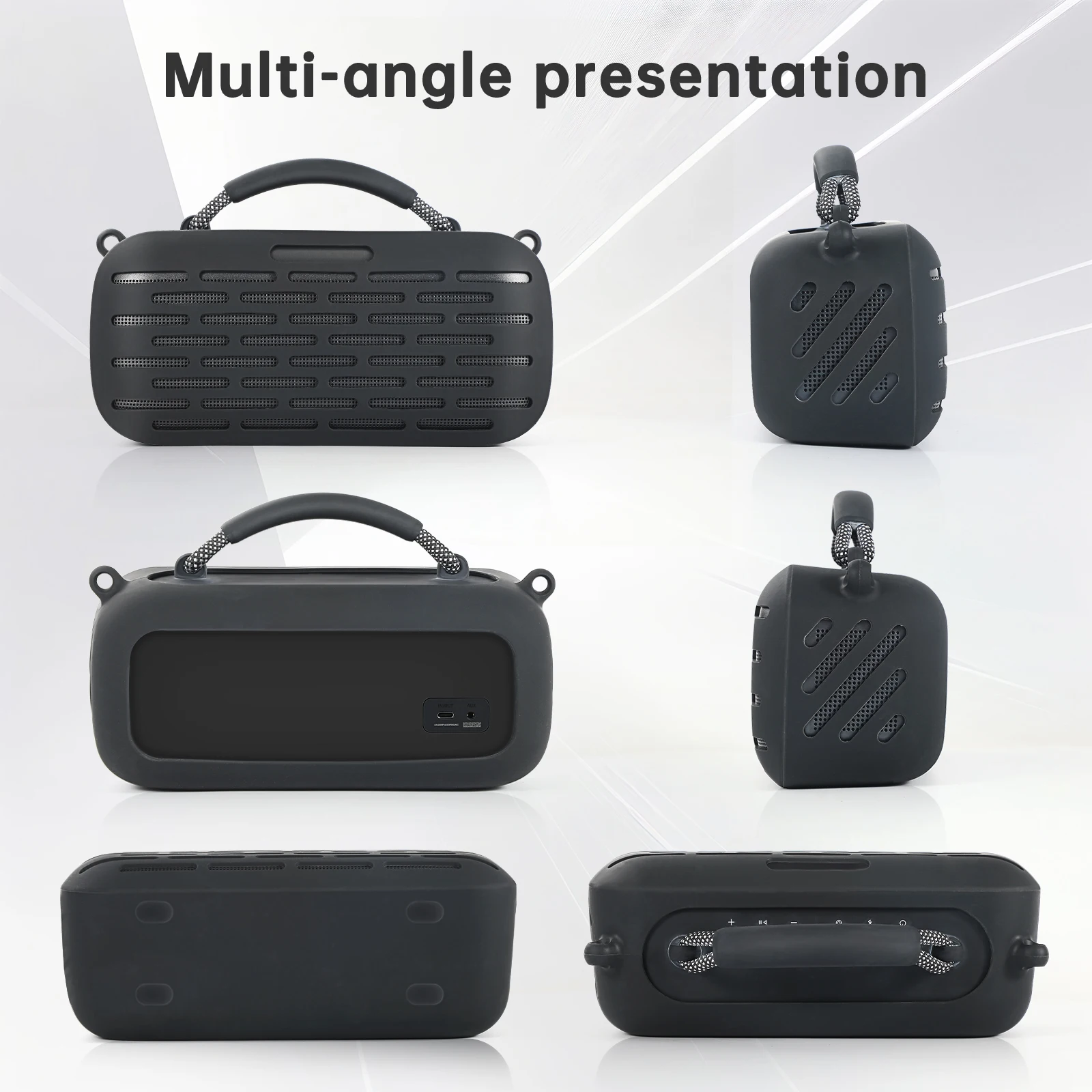 Silicone Cover Case For Bose SoundLink Max BT Portable Speaker Handle Cover Case Anti-Scratch Protect Sleeve Speaker Accessories