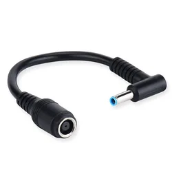 DC Power Adapter 7.4x5.0mm to 4.5x3.0mm Tip Charger Connector for HP Laptop Stream Spectre Pavilion Envy Elitebook Split Chrome