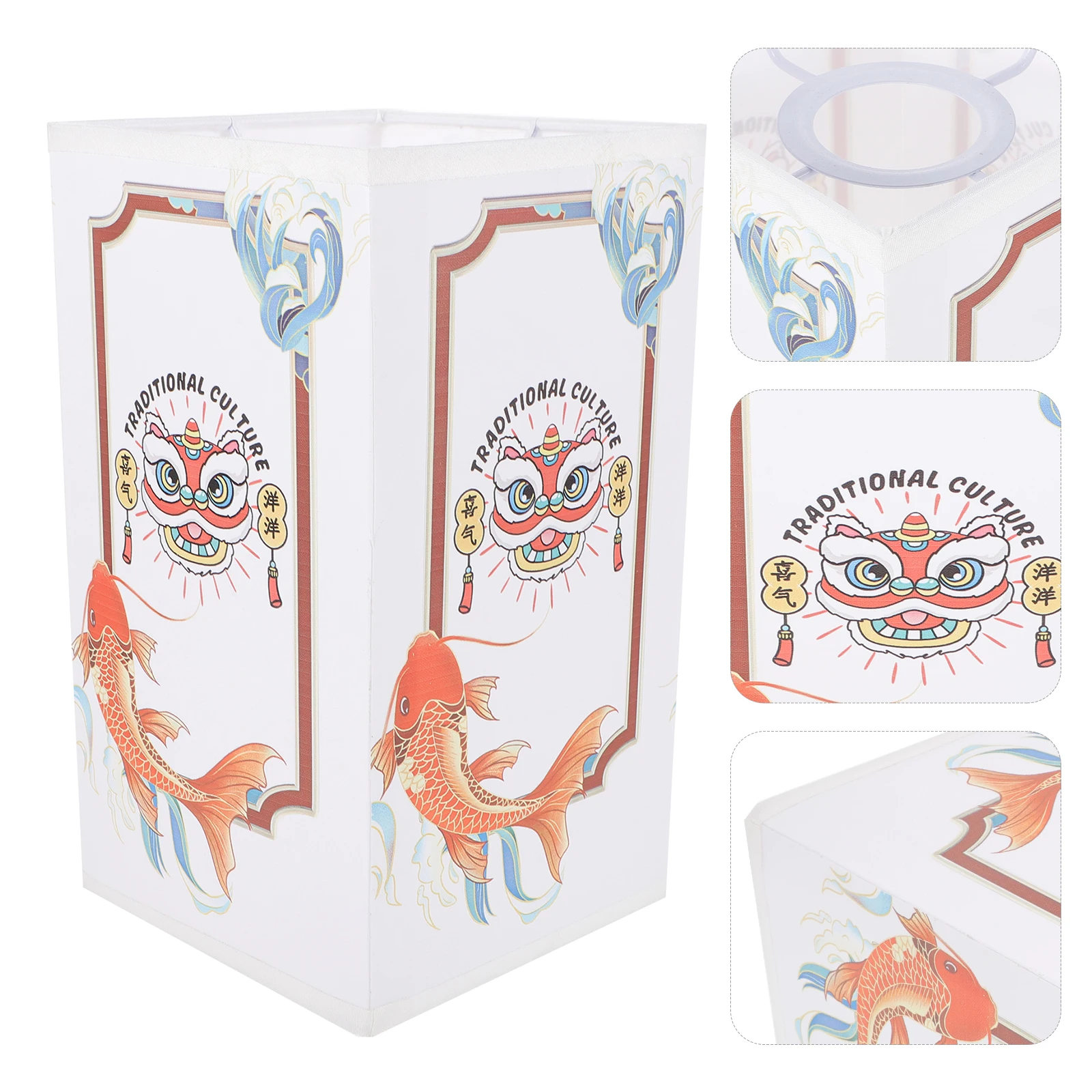 

Linen Lampshade Cloth Lampshades for Table Accessories Metal Replace Desk Office