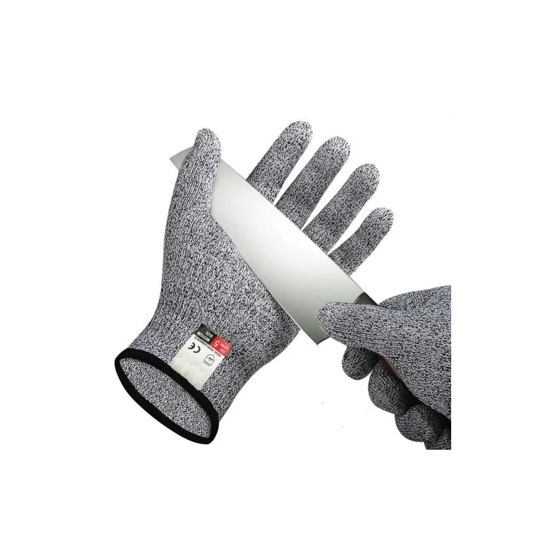 Gray white steel wire cutting tool protective gloves