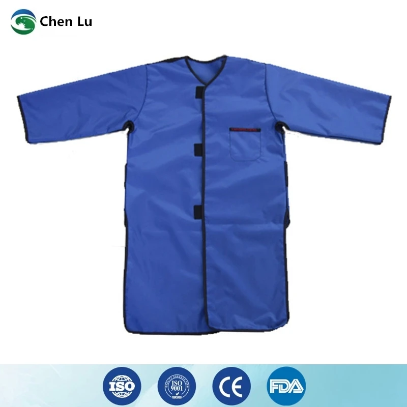 放射線防護長袖鉛オーバーコート X線ガンマ線防護 0.35/0.5mmpb 調節可能なウエストベルト付き鉛服