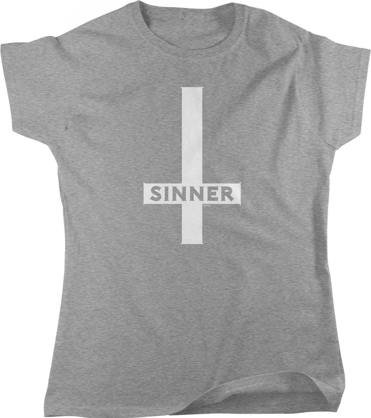 Sinner Inverted Cross Women's T shirt HOOD_01162