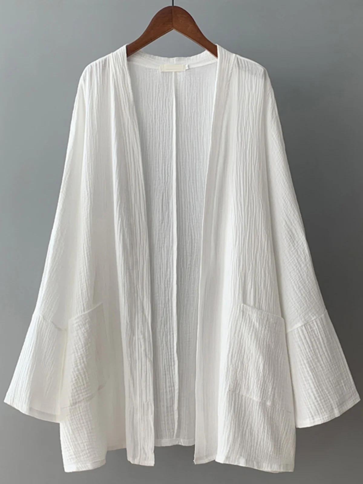 Loose Women's Cotton Linen Open Cardigan Jaet Early Autumn New Chinese Sle Cool Sensation Outerwear Zen Clothes Top