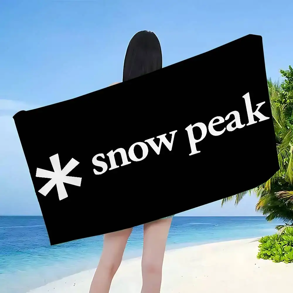 Fashion Cool S-Snow P-Peak Logo Microfiber Beach Towel Absorbent Quick Dry Soft Yoga Swimming Resort Mountain Climbing Towel